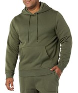 Goodthreads Men&#39;s Green Washed Fleece Pullover Hoodie with Pocket - Size... - $18.40