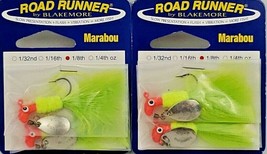 Road Runner Blakemore Marabou in chartreuse/red head 1/8oz B2-1003-020 L... - £11.09 GBP