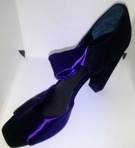 Nine West Black Suade With Purple Silk Pump Shoes - £21.47 GBP