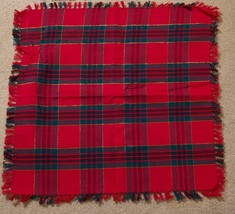 Placemats Plaid Table Set of 6 Tartan Christmas 18 in Square Red Green K... - $19.75