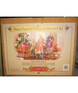 Grandeur Noel 2003 hand painted porcelain nativity set Manger Scene (dam... - £115.83 GBP