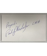 Paul J. Wiedorfer (d. 2011) Signed Autographed 3x5 Index Card - Medal of... - $319.41 MXN