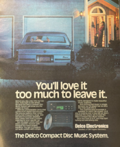 1987 Delco Vintage Print Ad You&#39;ll Love It Too Much To Leave Disc Music ... - £11.55 GBP
