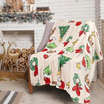 Yokii Grinch And Max Christmas Throw Blanket 50’’W X 60’’L, 285 Gsm Soft Warm - £29.08 GBP