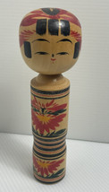 Vintage Japanese Wooden Hand Painted Kokeshi Doll Signed Japan 7.25” - $21.03