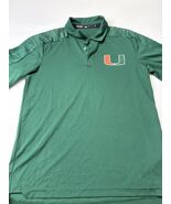 Adidas Miami Hurricanes Polo Shirt Mens Size S Green UM Short Sleeve - $272.41 MXN