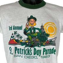 St Patricks Day Parade Vintage 80s T Shirt Small San Diego USA Made Mens White - £56.97 GBP