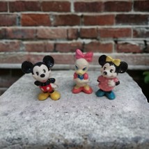 Vintage Walt Disney Productions Japan 3&quot; Ceramic Figurines Mickey Minnie... - $27.87