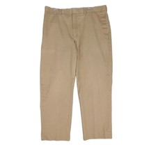 Vtg LL Bean Classic Fit Men&#39;s 38x30 Flat Front Chino Tan Pants Khakis Pr... - £19.02 GBP