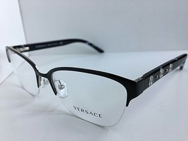 New Versace Mod. 3632 GB1 Black 52mm Cats Eye Women&#39;s Eyeglasses Italy  - £135.39 GBP
