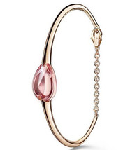 Baccarat Fleurs De Psydelic Bracelet Pink Crystal &amp; 18K Rose Gold Vermeil 7&quot; New - £188.92 GBP