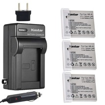 Kastar Battery (3-Pack) and Charger Kit for Canon NB-4L, CB-2LV work with Canon  - $29.99