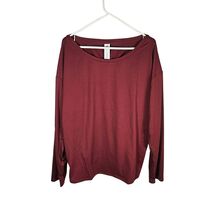 Athleta Womens Cashel Cinched Long Sleeve Top Size XXL Wine/Burgandy NWT - $20.35