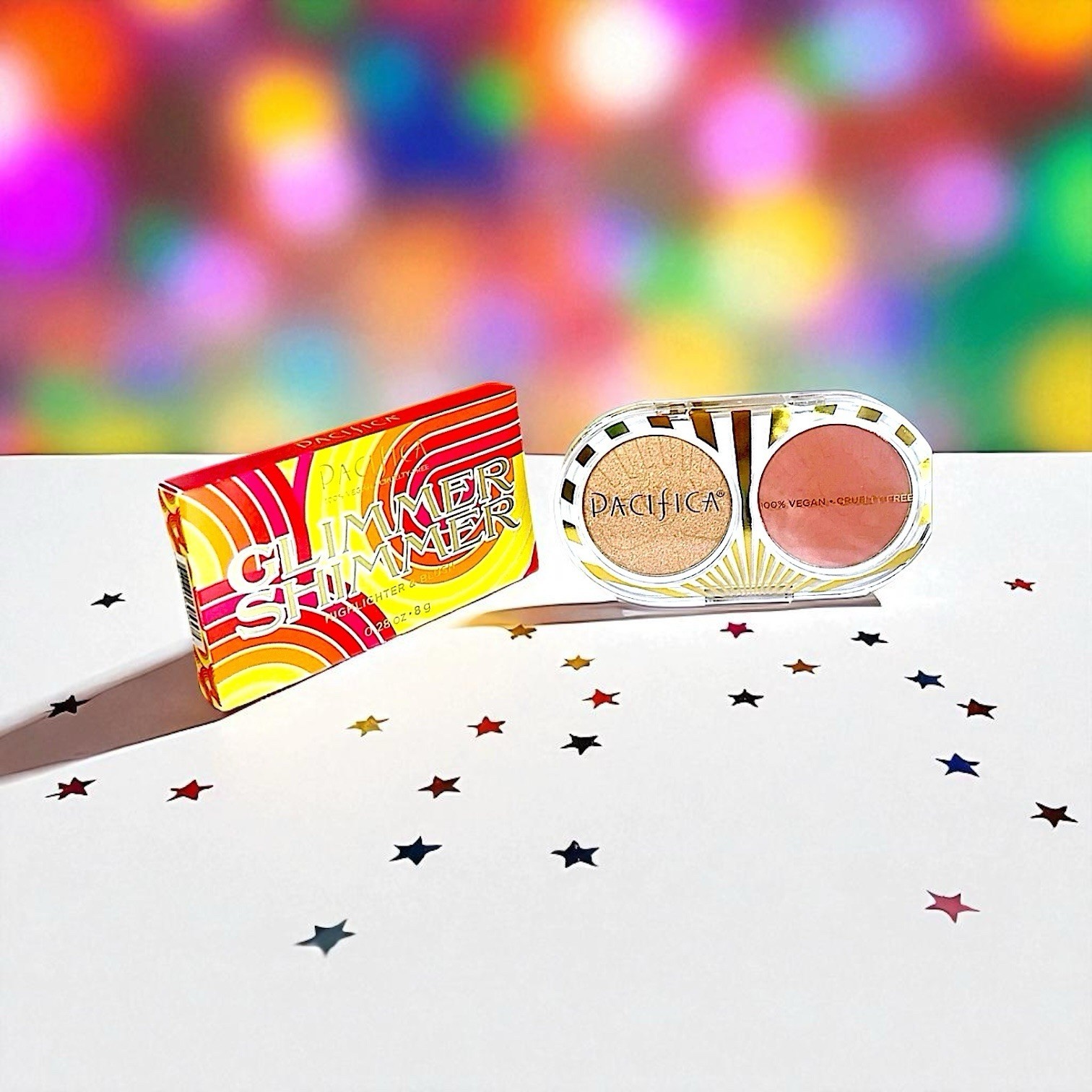 PACIFICA BEAUTY Blush + Highlight Duo in Fire Lit &amp; Glimmer Shimmer NIB ... - $24.74