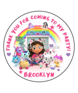 Gabby&#39;s Dollhouse Inspired Birthday Party Favor Stickers, (12) Personali... - €10,38 EUR