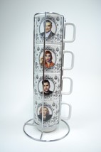 Schitts Creek Rose Family David Johnny Alexis Moira Stacked Mug Set With... - $39.99