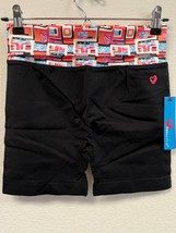 ShoSho Sho Active Shorts Women’s, S/M, Black w. MultiColor Print Waist Band NWT - £10.30 GBP