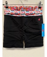 ShoSho Sho Active Shorts Women’s, S/M, Black w. MultiColor Print Waist B... - £10.30 GBP
