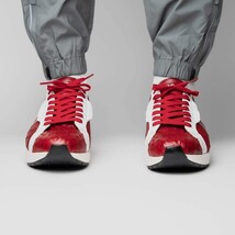 Lyon II Genuine Ostrich and Calfskin Fashion Sneaker Red / White image 8