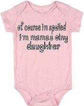 VRW Of course i&#39;m spoiled im mamas only daughter unisex romper onesie creeper (3 - £13.30 GBP