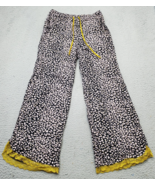 Victoria&#39;s Secret Pajama Pants Womens S Multi Animal Print Lace Trim Dra... - $29.32 CAD