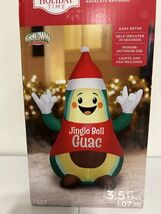 Holiday Time Christmas Avocado Jingle Bell Guac Airblown Inflatable 3.5&#39;... - $49.61 CAD