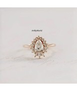 Vintage Style 2.02CT Pear Diamond Wedding Ring Engagement Ring Mother&#39;s ... - $135.40 CAD