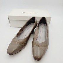Naturalizer Womens Low Heels Pumps Taupe Classy Vtg Size 8.5W - £18.35 GBP