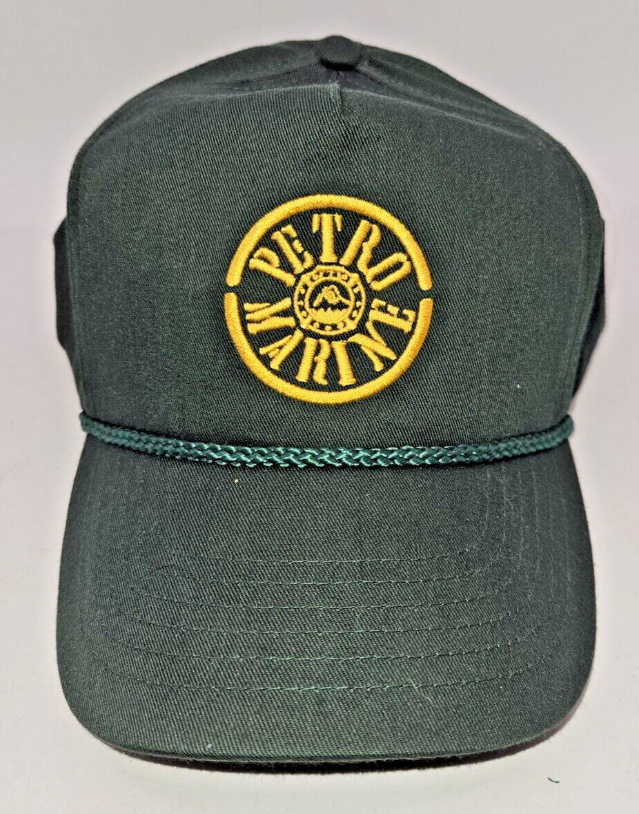 Primary image for VINTAGE Petro Marine Services Hat Logo Alaska Men's Cap logo snapback green TC