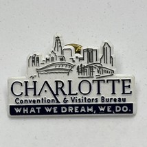 Charlotte North Carolina City State Souvenir Tourism Plastic Lapel Hat Pin - £3.89 GBP