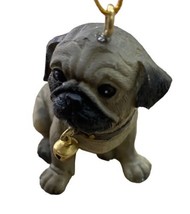 Gisela Graham London PUG Puppy Sitting Resin Holiday Ornament  - £10.50 GBP