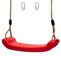 Plastic Swing Seat With Rope - Red - £33.17 GBP