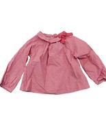 Jacadi Paris Baby Girls Red Gingham Blouse With Bow 18 Months - $36.76 CAD
