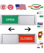 Dual Color Open Closed Sliding Sign - Perfect for Offices, Restaurants, ... - $210.36 MXN