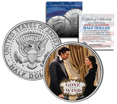 Gone with the Wind &quot;Rhett &amp; Scarlett&quot; JFK Kennedy Half Dollar Coin *Lice... - £6.71 GBP