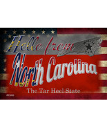 Hello From North Carolina Novelty Metal Postcard - £12.74 GBP