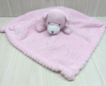 SL Home Fashions Pink teddy bear zigzag chevron Plush security blanket g... - $13.50