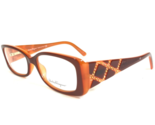 Salvatore Ferragamo Eyeglasses Frames 2660-B 622 Brown Orange Crystals 5... - $65.36