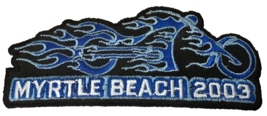 Myrtle Beach Motorcycle Rally Bike Week 2003 Patch For Hat Jacket Embroidered - £7.29 GBP