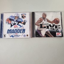 PC Video Game Lot Madden NFL 2001 and NBA Live 97 Windows EA Sports - £12.84 GBP