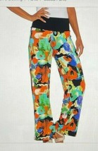 Women with Control Womens Como Jersey Printed Control Pants Tangerine Multi S - £7.45 GBP