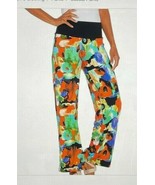 Women with Control Womens Como Jersey Printed Control Pants Tangerine Mu... - $13.02 CAD