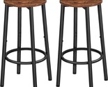 Hoobro Set Of 2 Bar Stools, Kitchen Round Bar Chairs With Footrest, Indu... - £51.14 GBP