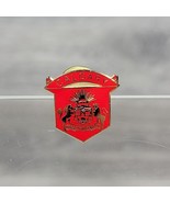 Calgary Alberta Canada Coat of Arms Enamel Pin Button Red Crest Hat Lape... - $6.89