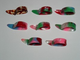 Guitar Celluloid Plastic Thumb Pick Lot Of 8 Vintage Multicolored Size S... - $99.99