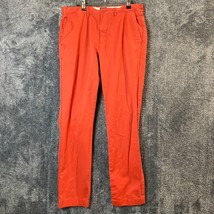 J Crew Broken In Pants Mens 33x32 Red Chino Formal Comfort Casual Preppy - $6.69