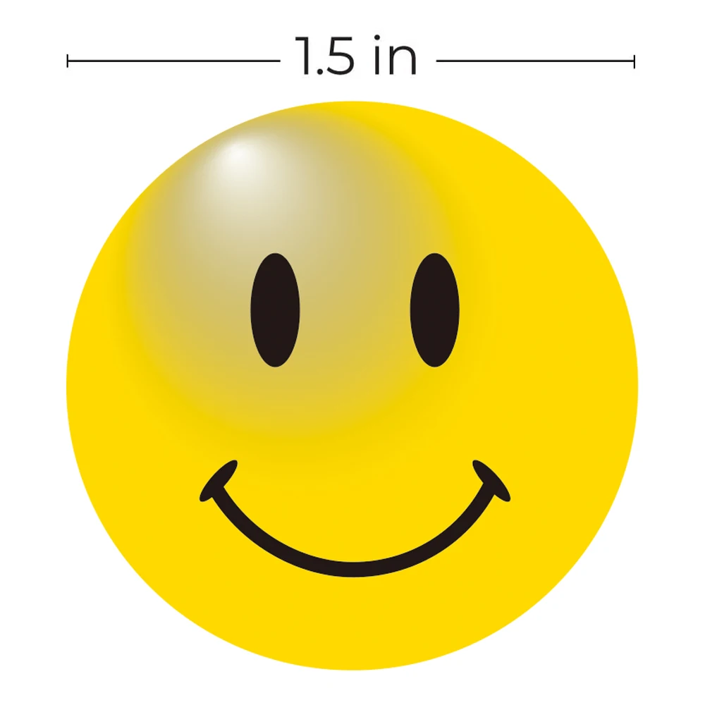 Game Fun Play Toys 1.5 Inch Smiley Face Stickers Circle Dots Paper Labels 6 Desi - £23.15 GBP