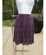 NWOT ANN TAYLOR LOFT PURPLE LACE SKIRT 8 - $22.99