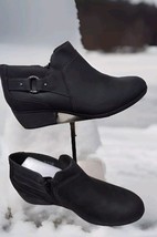 New  Clarks Charlten Grace Women&#39;s Black Leather Ankle Zip Boots Size 11 - $885.99 MXN
