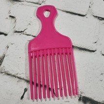 Vintage Hair Lift Pick Comb Pink Plastic Hair Accessory  - $14.84